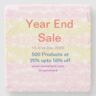 Year end sale business promotion offer add date na stone coaster