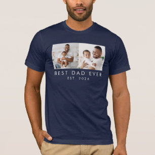 Year Established 2 Photos Best Dad Ever T-Shirt