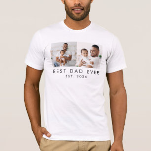 Year Established 2 Photos Best Dad Ever T-Shirt