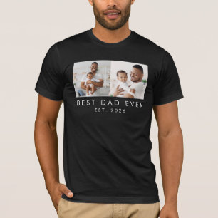 Year Established 2 Photos Best Dad Ever T-Shirt