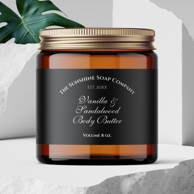 Year Established Black Body Butter Jar Label (Creator Uploaded)