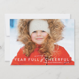 Year Full of Cheerful One-Photo Holiday Card