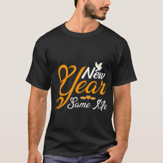 "Year" Golden Script Heart Typography T-Shirt