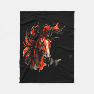 Year Horse Chinese New 2026 Design Fleece Blanket