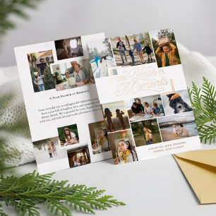 Year in Moments Family Photo Collage Christmas Foil Holiday Card