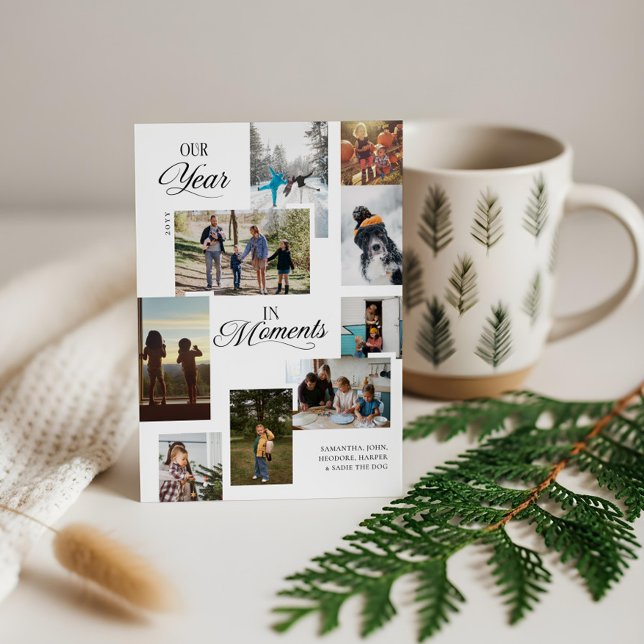 Year in Moments Family Photo Collage Christmas Holiday Card (Year in Moments Family Photo Collage Christmas Holiday Card)