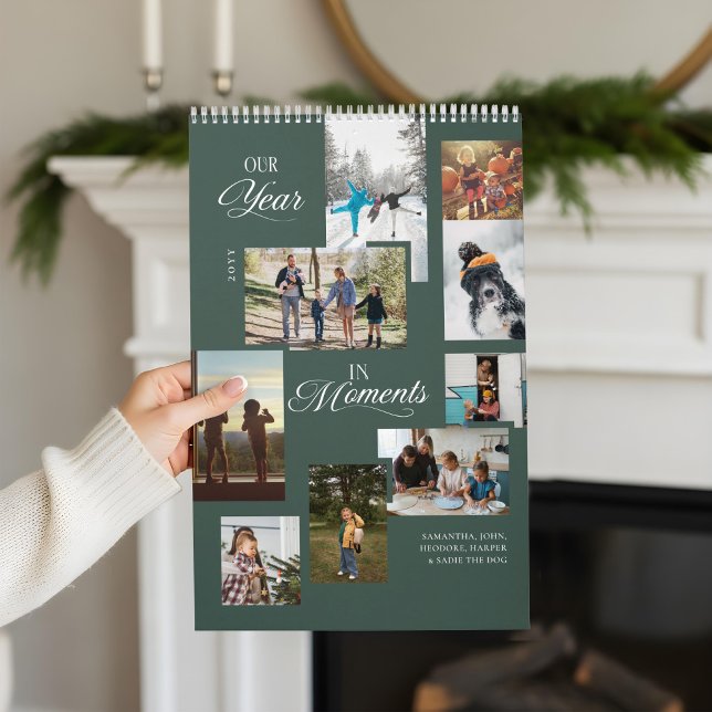 Year in Moments Family Photo Collage Year Review Calendar (Year in Moments Family Photo Collage Year Review Calendar)