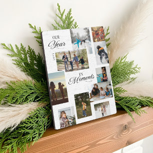 Year in Moments Photo Gallery Collage Keepsake Plaque