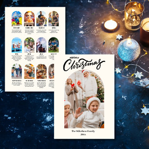 Year in Review 13 Photo Collage Custom Greetings  Announcement