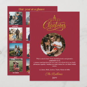 Year in Review at a What a year Christmas Red Holiday Card
