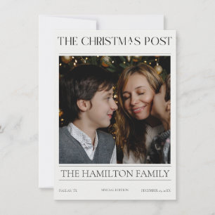 Year In Review Christmas Newspaper Family Photo Holiday Card