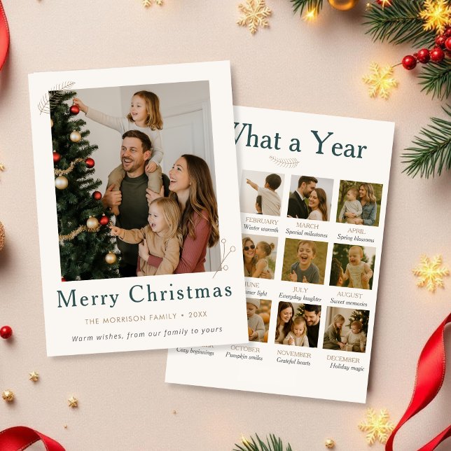 Year in Review Christmas What a Year Family Holiday Card (Creator Uploaded)