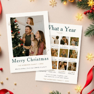 Year in Review Christmas What a Year Holiday Invitation
