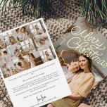 Year in Review Family 12 Photos Collage Christmas Foil Holiday Card<br><div class="desc">Celebrate Treasured Moments: Personalised Christmas Card with Real Gold Foil and Year in Review Embrace the holiday spirit and relive your cherished memories with our Personalised Christmas Card, an embodiment of modern elegance. The front showcases your beloved family photo, adorned with a bold and shimmering "Merry Christmas" in real gold...</div>