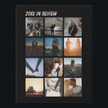 Year In Review Own One of a Kind 12 Photo Faux Canvas Print<br><div class="desc">custom Year In Review Own One of a Kind 12 Photo created by you personalised wall art - Faux Wrapped Canvas Print from Ricaso - add your own photographs and text to this great faux canvas</div>