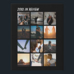 Year In Review Own One of a Kind 12 Photo Faux Canvas Print<br><div class="desc">custom Year In Review Own One of a Kind 12 Photo created by you personalised wall art - Faux Wrapped Canvas Print from Ricaso - add your own photographs and text to this great faux canvas</div>
