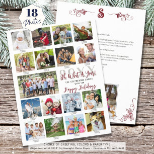 Year in Review Photo Collage 8.5x11 Holiday Letter