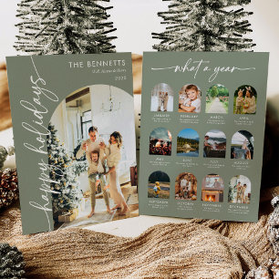 Year In Review What A Year Happy Holidays Photo Holiday Card