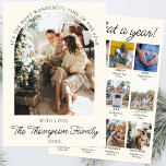 Year In Review What A Year Photo Christmas Collage Holiday Card<br><div class="desc">Capture the highlights of your year with our natural off white Arched Photo Year In Review "What A Year" Photo Christmas Collage Holiday Card. Perfect for families and businesses alike, this holiday card combines the charm of a family Christmas newsletter with the visual appeal of a photo collage. Featuring an...</div>