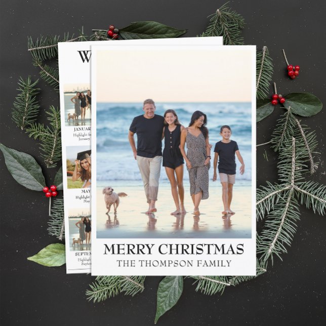 Year In Review What A Year Photo Collage Christmas Holiday Card (Creator Uploaded)