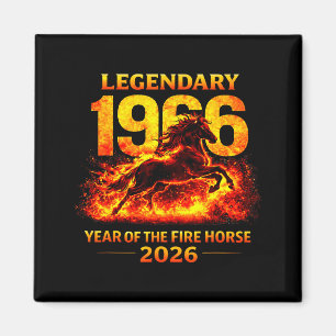 Year Of 1966 Fire Horse 60th Birthday Magnet