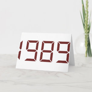 Year of birth - 1989 - Birthday Card
