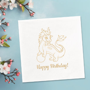 Year of Dragon Birthday Foil Napkins