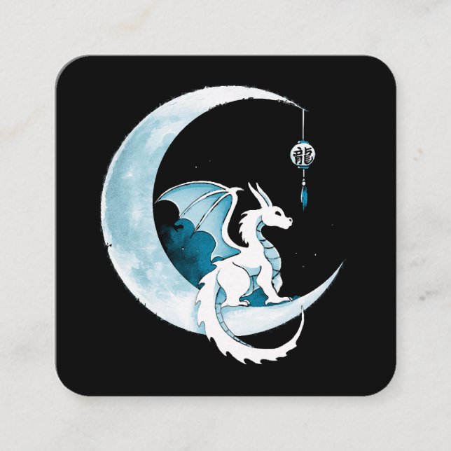 Year Of Dragon Square Business Card (Front)