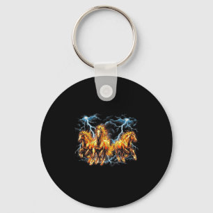 Year of fire horse 2026 chinese zodiac 90s vintage key ring
