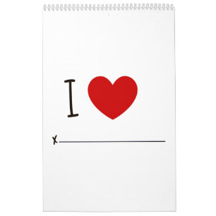Year of Love Each Month Calendar