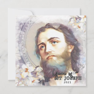 Year of St. Joseph Catholic Memorare Prayer Card
