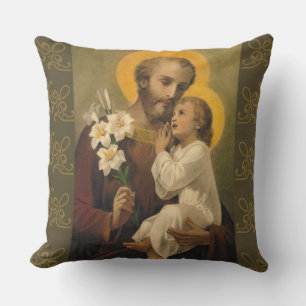 Year of St. Joseph Jesus Religious Pope Signature Cushion