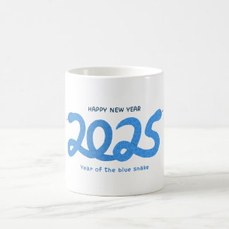 Year of the blue snake logo coffee mug