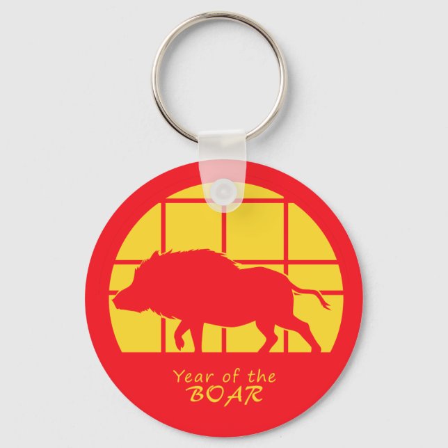 Year of the Boar Key Ring (Front)