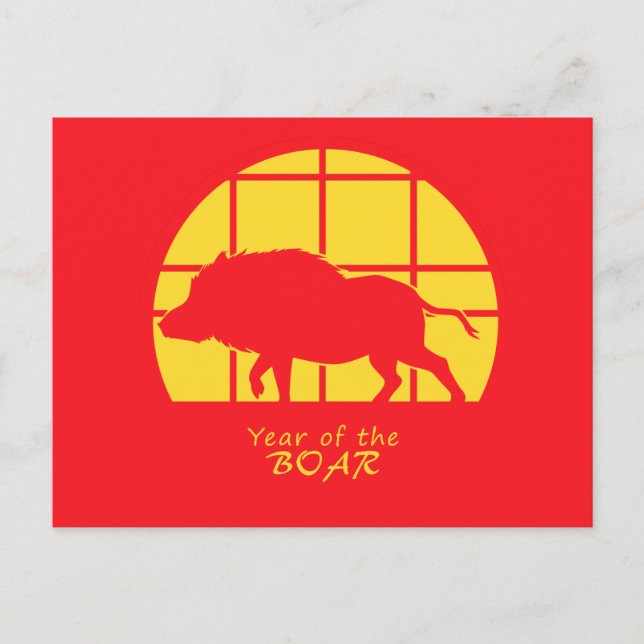 Year of the Boar Postcard (Front)