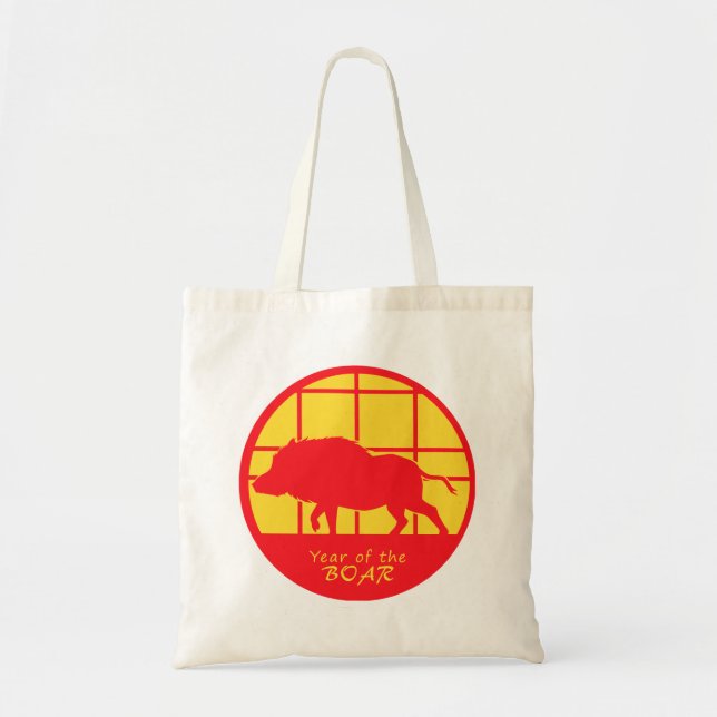 Year of the Boar Tote Bag (Front)