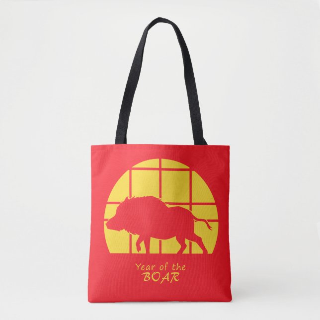 Year of the Boar Tote Bag (Front)