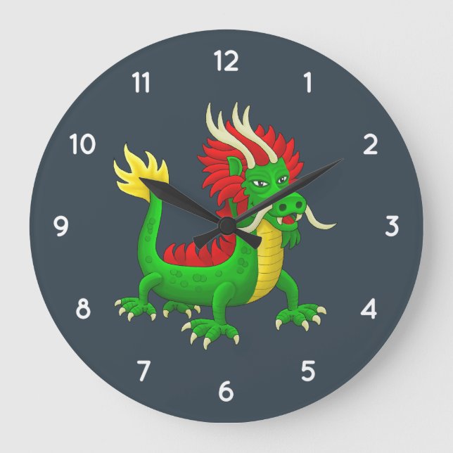 Year of the Chinese Dragon Large Clock (Front)
