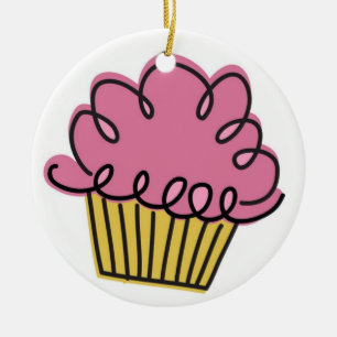 Year of the Cupcake Ceramic Ornament