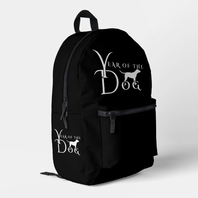 Year of the dog printed backpack (Back Corner Left)