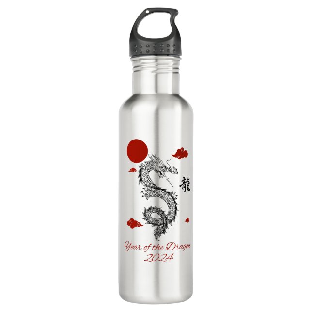Year of the Dragon 2024 710 Ml Water Bottle (Front)