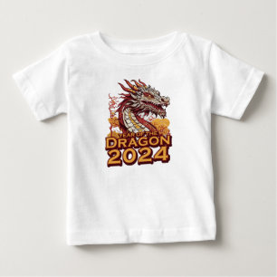 Year of the dragon 2024 baby white Shirts, Dragon T-Shirt