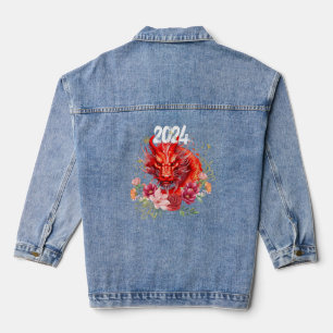 Year of the Dragon 2024, Chinese Dragon Denim Jacket