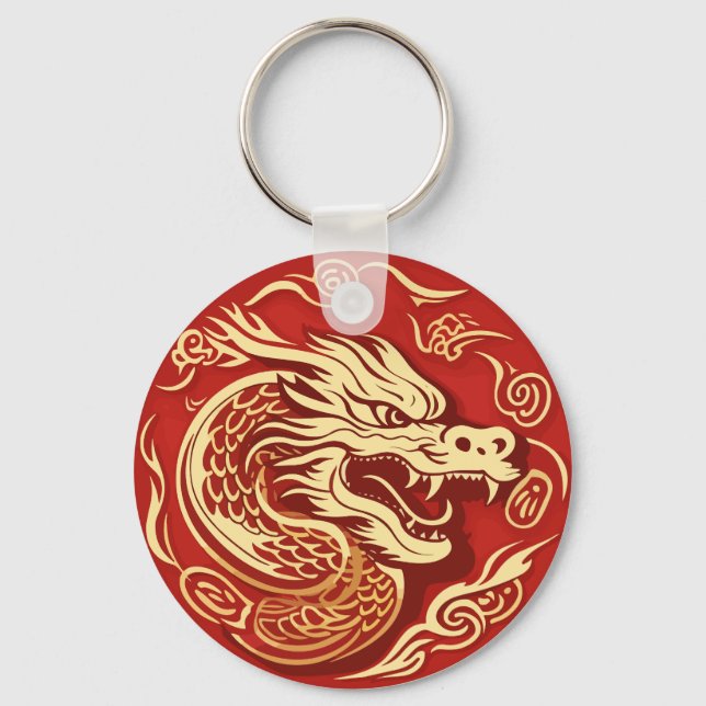Year of the Dragon 2024 Chinese Lunar Year 2024 Key Ring (Front)