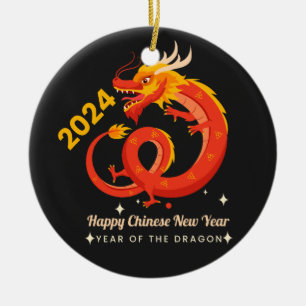 Year Of The Dragon 2024 Chinese New Year Ceramic Ornament