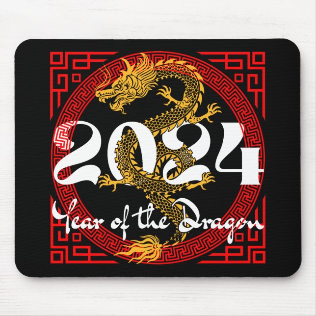Year of the Dragon 2024 Chinese zodiac Mouse Pad (Front)