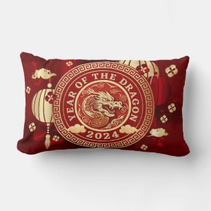Year of the Dragon 2024 Chinese Zodiac Sign Lumbar Cushion