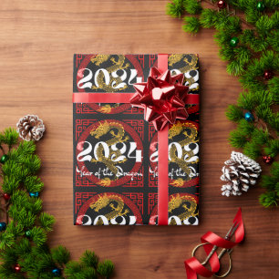 Year of the Dragon 2024 Chinese zodiac Wrapping Paper