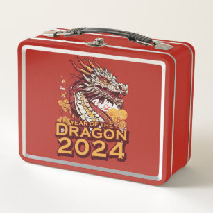 Year of the dragon 2024 Lunch Boxes, Dragon Metal Lunch Box