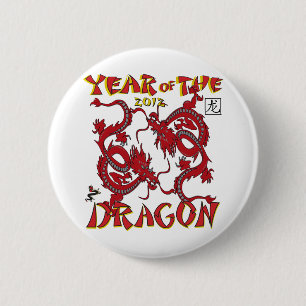 Year Of The Dragon 6 Cm Round Badge